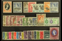 1953-62 Complete Fine Used Run, SG 165/98, Plus 1954 15c Redrawn, 50c Shade, 2s Shade, 1960-62 1s Shade. A Fine Mint Sel - Vide