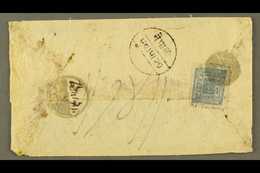 1904 POSTAL HISTORY 1a Blue Imperf (1902 Printing) On Cover From Hanumannager To Kathmandu, Manuscript Dated Despatch "5 - Nepal