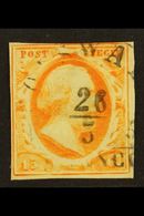 1852 15c Orange-yellow (SG 3b, Michel 3a, NVPH 3d), Fine Used With Upward Large Part "BOLSWARD" Type B Postmark.  Stamp  - Other & Unclassified