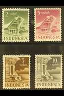 INDONESIA 1949-50 2r Grey-green, 3r Purple, 5r Chocolate & 10r Grey-black (SG 567A/70A, NVPH 384/87), Superb Mint, Fresh - Other & Unclassified