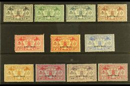 FRENCH CURRENCY 1925 Wmk "RF" In Sheet, Complete Set, Ovptd "Specimen", SG F42s/52s, Very Fine Mint. (11 Stamps) For Mor - Other & Unclassified