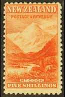 1899-1903 (no Wmk, Perf 11) 5s Vermilion Mount Cook, SG 270, Mint With Part Original Gum. Attractive. For More Images, P - Altri & Non Classificati