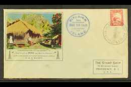 1938 (18 March) Illustrated Cover Bearing NZ 1d Stamp Tied Neat "Pitcairn Island N.Z. Postal Agency" Cds With "Pitcairn  - Pitcairn