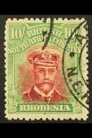 1913-19 10s Red And Green Admiral Head Die III Perf 14, Toned Paper Issue, SG 277, Very Fine Used. For More Images, Plea - Altri & Non Classificati