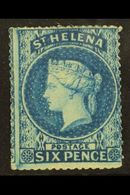 1861 6d Blue, SG 2, Clean Cut Perforation (nearer To Intermediate Than Rough), Fresh Mint With Good Colour And Large Par - St. Helena