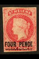 1863 4d Carmine, SG 5, Very Fresh Mint With Four Margins And Large Part Original Gum. For More Images, Please Visit Http - St. Helena