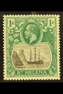 1922-37 1d Grey & Green With Broken Mainmast Variety, SG 98a, Fine Mint, For More Images, Please Visit Http://www.sandaf - St. Helena