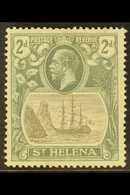 1922-37 2d Grey And Slate With "BROKEN MAINMAST" Variety, SG 100a, Fine Mint. For More Images, Please Visit Http://www.s - St. Helena