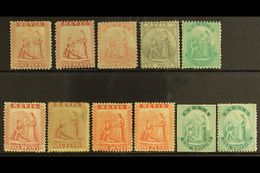 1862-76 CLASSIC ISSUES. An Attractive Mint & Unused Range On A Stock Card. Includes 1862 Perf 13 Unused 1d (x2), 4d, 6d  - St.Cristopher-Nevis & Anguilla (...-1980)
