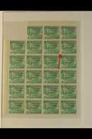 1946 UNUSUAL MULTIPLE 1d Green Peace Issue (SG 215) Never Hinged Mint Marginal Block Of 23 Stamps With Patched-in Stamp  - Samoa