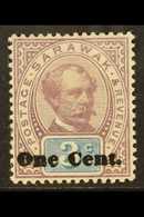 1889 1c On 3c Purple And Blue, Variety "Surcharge Double", SG 22a, Superb Mint. For More Images, Please Visit Http://www - Sarawak (...-1963)