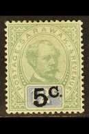 1889 5c On 12c Green And Blue, Thick Overprint With Stop, SG 26, Very Fine Mint. For More Images, Please Visit Http://ww - Sarawak (...-1963)
