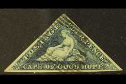 CAPE OF GOOD HOPE 1863-64 4d Steel Blue, SG 19c, Used With 3 Clear Margins (1 Stamp) For More Images, Please Visit Http: - Ohne Zuordnung