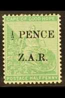 CAPE OF GOOD HOPE VRYBURG Boer Occupation 1899 ½ PENCE Green, SG 1, Mint Large Hinge Remain, Fresh & Attractive For More - Unclassified