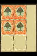 1933-48 6d Green & Vermilion, Die I, Corner Block Of Four With "MOLEHILL" FLAW, SG 61b, Very Fine Mint, Few Split Perfs  - Non Classificati