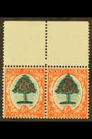 1933-48 6d Green & Vermilion, Die I, "TALL TREE" FLAW (extends Through Top Of Oval, Union Handbook V1), As SG 61, Hinged - Unclassified