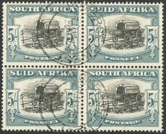 1947-54 5s Black And Pale Blue Green SG 122, Superb Cds Used Block Of Four.  For More Images, Please Visit Http://www.sa - Ohne Zuordnung