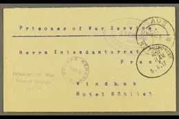 1917 (31 May) Stampless Env Endorsed On Reverse By "Oberleutnant Von Lossnitzer / Camp Aus / Date" From Aus Camp Address - South West Africa (1923-1990)