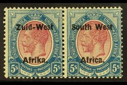 1923 Setting II, 5s Purple & Blue, SG 13, Very Fine Mint, Horizontal Pair. For More Images, Please Visit Http://www.sand - Africa Del Sud-Ovest (1923-1990)