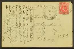 1912 Ppc Of "Heathen Shrine" Sent To New York Franked Ed VII 1d Tied By Ogbomosho Southern Nigeria Cds (Proud Type D3) W - Nigeria (...-1960)