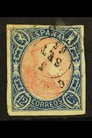 1865 12c Rose And Blue, Variety "Frame Inverted", SG 82a, Tiny Corner Crease Top Right Otherwise Superb Appearance. Ex E - Other & Unclassified