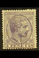 1878 4p Dull Violet, Alfonso XII, Superb Mint Og. Lovely Well Centered Stamp. For More Images, Please Visit Http://www.s - Sonstige & Ohne Zuordnung
