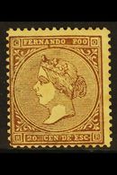 FERNANDO POO 1868 20c Brown, SG 1, Lightly Hinged Mint With Minor Traces Of Gum Discolouration. An Attractive Example Of - Sonstige & Ohne Zuordnung