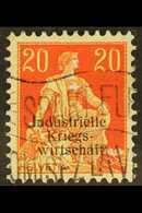 OFFICIAL 1918 20c Yellow & Red Thin Overprint (Michel 6 I, SG O305), Very Fine Used, Fresh. For More Images, Please Visi - Altri & Non Classificati