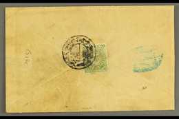 1920 1/6t Dull Yellow- Green Imperf (SG 1Ab, 4 Good Margins), Tied To Cover By The All- Tibetian Ornamental Cancel Of Ph - Tibet