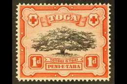 1942-49 VARIETY 1d Black & Scarlet "Lopped Branch" Variety, SG 75a, Fine Mint For More Images, Please Visit Http://www.s - Tonga (...-1970)