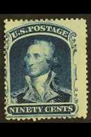 1857-61 90c Blue (SG 43a, Sc 39), Mint With Gum, Centered To Left. Lovely Fresh Stamp! For More Images, Please Visit Htt - Other & Unclassified