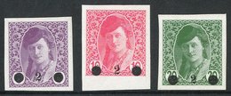 1919 ISSUES FOR BOSNIA AND HERZEGOVINA 2h Surcharges On Imperf Newspaper "Bosnian Girl" Stamps - The Complete Set (Mi 27 - Altri & Non Classificati