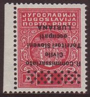 ITALIAN OCCUPATION OF LUBIANA Postage Due 1941 1d Rose Carmine Marginal Example, Showing Overprint Inverted, Sassone 7b, - Other & Unclassified