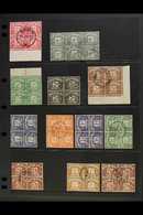 POSTAGE DUES 1924-1955 USED MULTIPLES. A Very Fine Used All Different Group Of BLOCKS Of 4 (plus One Block Of 6) On A St - Altri & Non Classificati