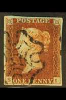 1841 1d Red-brown 'SI' Plate 5 Printed From Black Plates, SG 7, Fine Used With Nice Neat Maltese Cross Cancel. For More  - Sonstige & Ohne Zuordnung