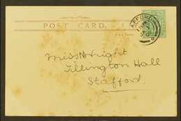 1902 ½d Blue-green, Used On Picture Postcard With 1.1.1902 FIRST DAY CANCEL. Some Toning, But Scarce. For More Images, P - Non Classificati