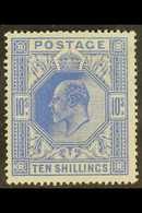 1902 10s Ultramarine, Ed VII, SG 265, Superb Mint Og. Lovely Bright Colour.  For More Images, Please Visit Http://www.sa - Ohne Zuordnung