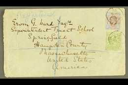 1905 (Aug) Envelope Registered To USA, Bearing ½d And 9d SG 250, Tied By Crisp Horsham Cds's, Transit And Arrival Marks  - Non Classificati