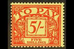 POSTAGE DUE 1955-57 5s Scarlet On Yellow, SG D55, Never Hinged Mint, Very Fresh. For More Images, Please Visit Http://ww - Sonstige & Ohne Zuordnung