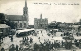 N°60429 -cpa Bourg Achard -place De La Mairie Jour Du Marché- - Marchés