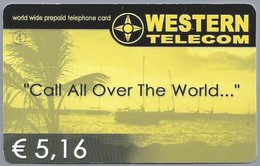 INTERNATIONAL PHONECARD - Call All Over The World... WESTERN TELECOM. World Wide Prepaid Telephone Card € 5,16. 2 Scans. - Andere - Europa