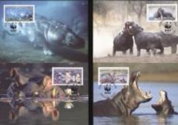 Congo Ex Zaire 2006, WWF, Hippoes, 4MAXIMUM - Covers