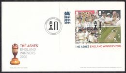 GROSSBRITANNIEN GRANDE BRETAGNE GB 2005 ASHES WINNERS M/S FDC SG MS2573 SC SH2320 MI B27-2344-47 YV  F34-2690-93 - Hojas & Múltiples