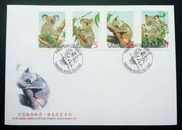 Taiwan Cute Animals Series - Koala Bear 2002 (stamp FDC) - Brieven En Documenten