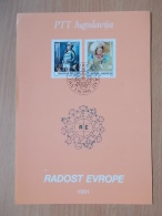 Kov 3029 - FIRST DAY, 1991, YUGOSLAVIA, BLOCK , RADOST EVROPE - Andere & Zonder Classificatie