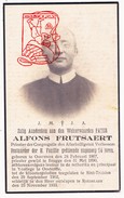 DP Foto ZEH Pater Alfons Frutsaert ° Oostende 1867 † Roeselare 1933 Brugge St.-Truiden - Devotieprenten