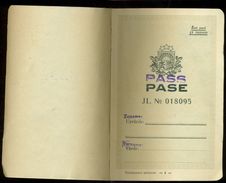 LATVIA 1st REPUBLIC UNISSUED PASSPORT BLANK Of 1930s OVERPRINTED By WW2 OSTLAND GERMAN OCCUPATION AUTHORITY Paß LETTLAND - Historical Documents