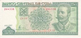 BILLETE DE CUBA DE 5 PESOS DEL AÑO 1997 DE ANTONIO MACEO EN CALIDAD EBC (XF)  (BANKNOTE) - Kuba