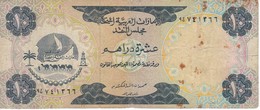 BILLETE DE EMIRATOS ARABES DE 10 DIRHAMS DEL AÑO 1973  (BANKNOTE) - United Arab Emirates