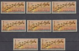ISRAEL 2010 KLUSSENDORF ATM BIRD OF PASSAGE FULL SET OF 8 STAMPS - Frankeervignetten (Frama)